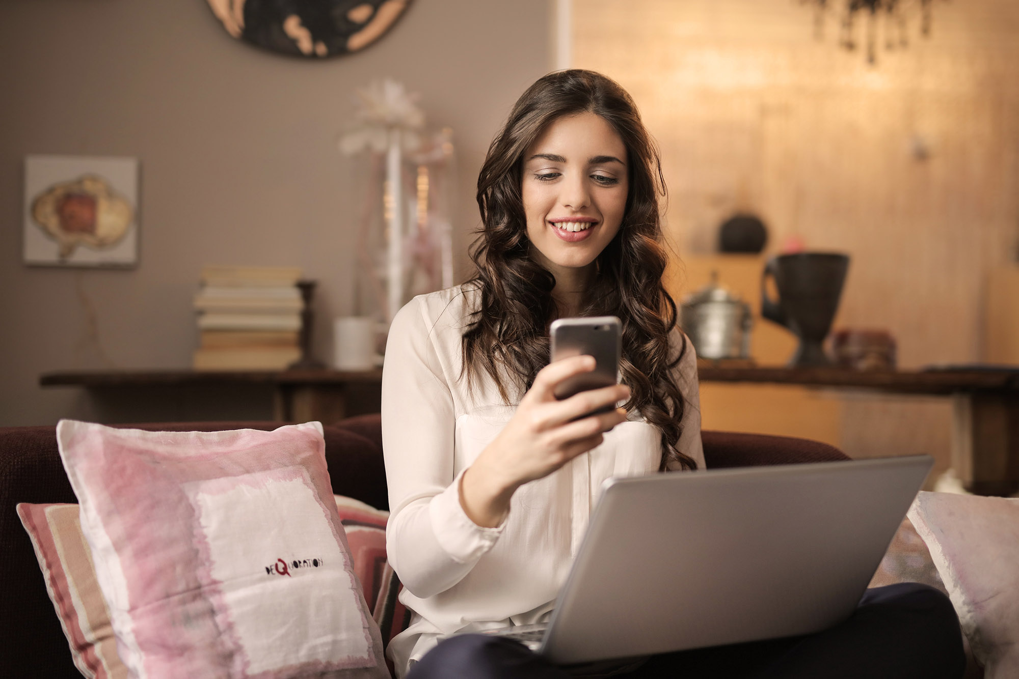 Student sitting at laptop