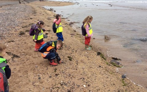 children on the beach