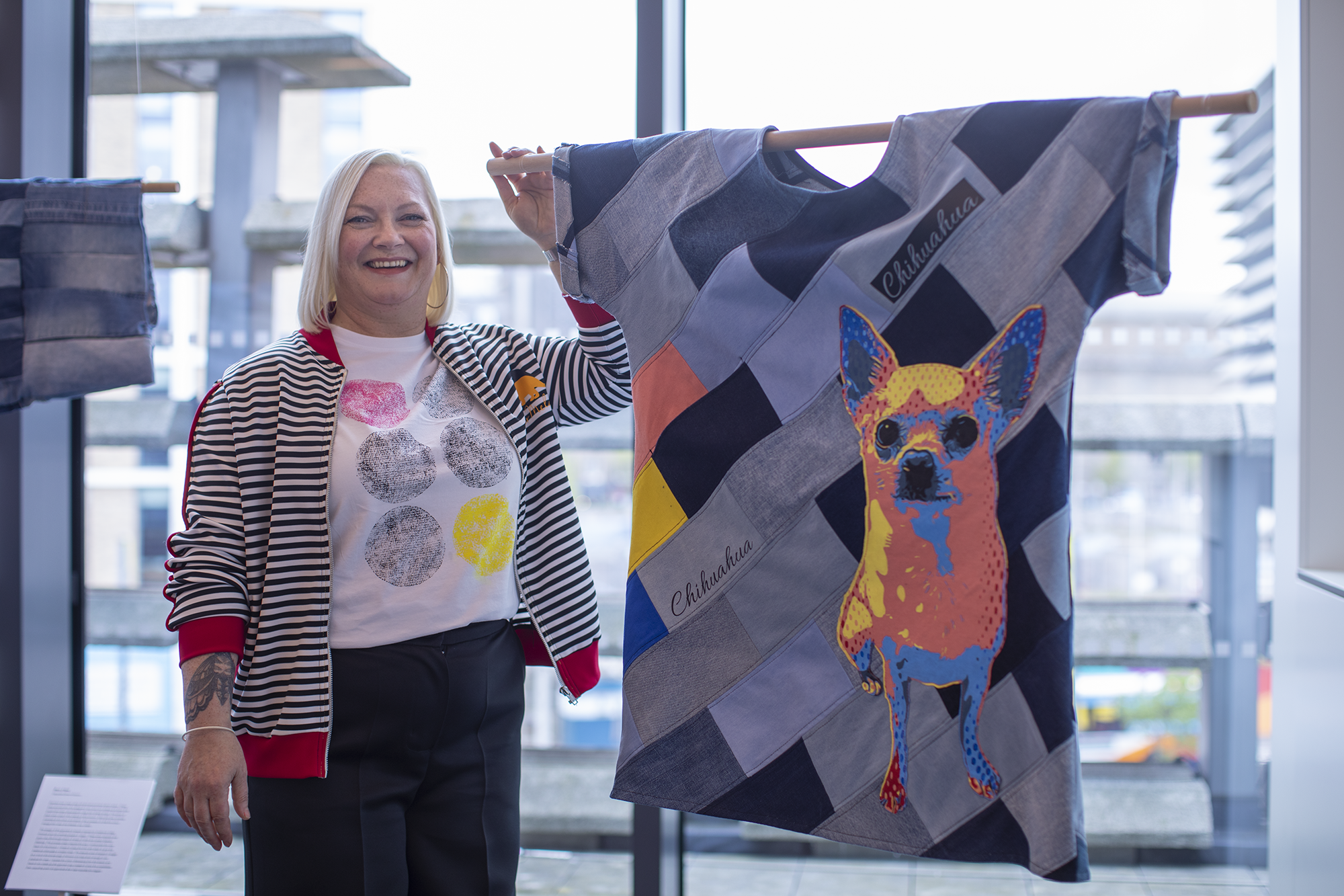 textiles student at VnA Exhibit