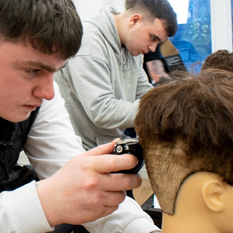 barbering students