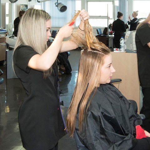 hairdressing students