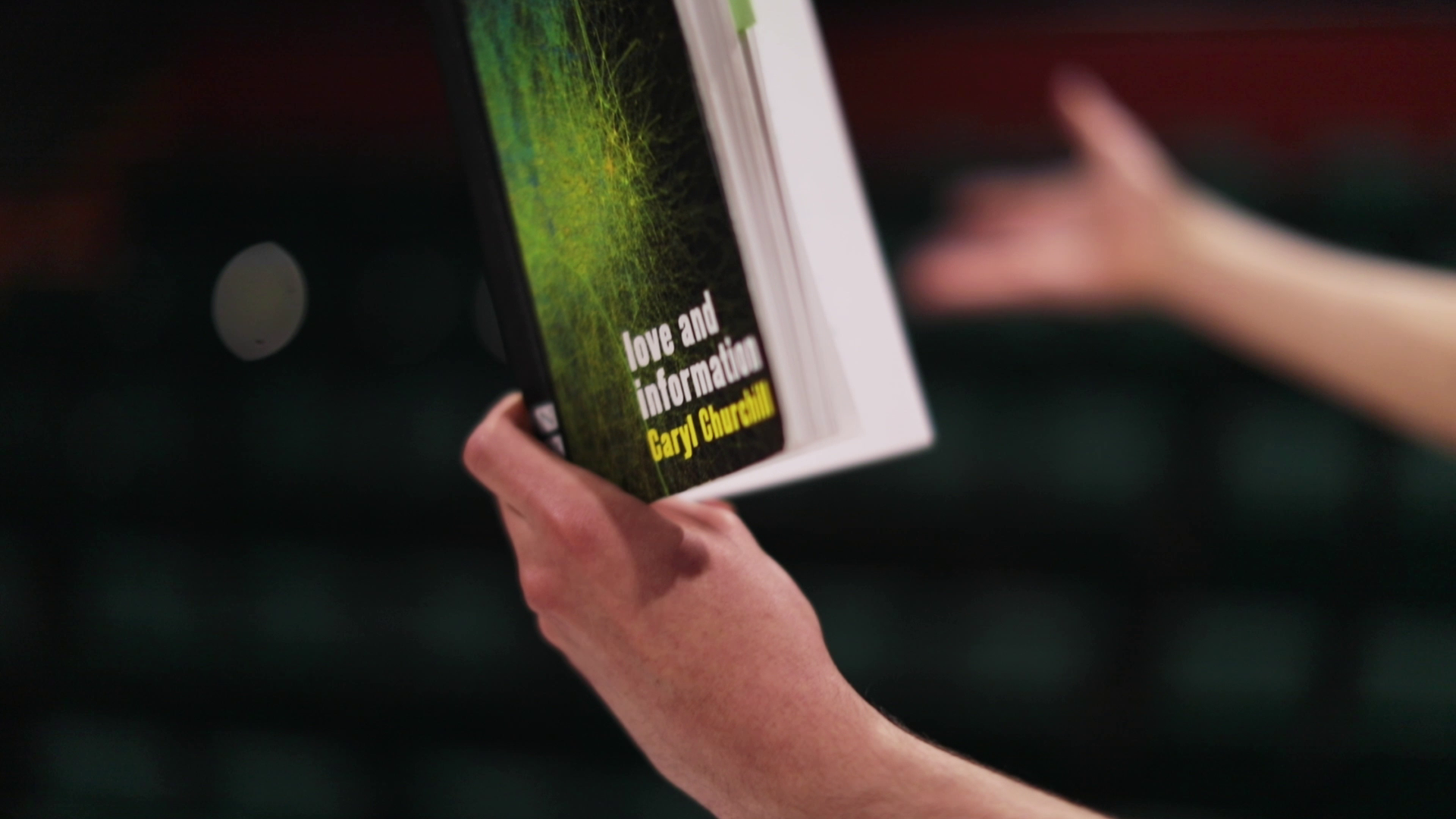 acting student rehearsing