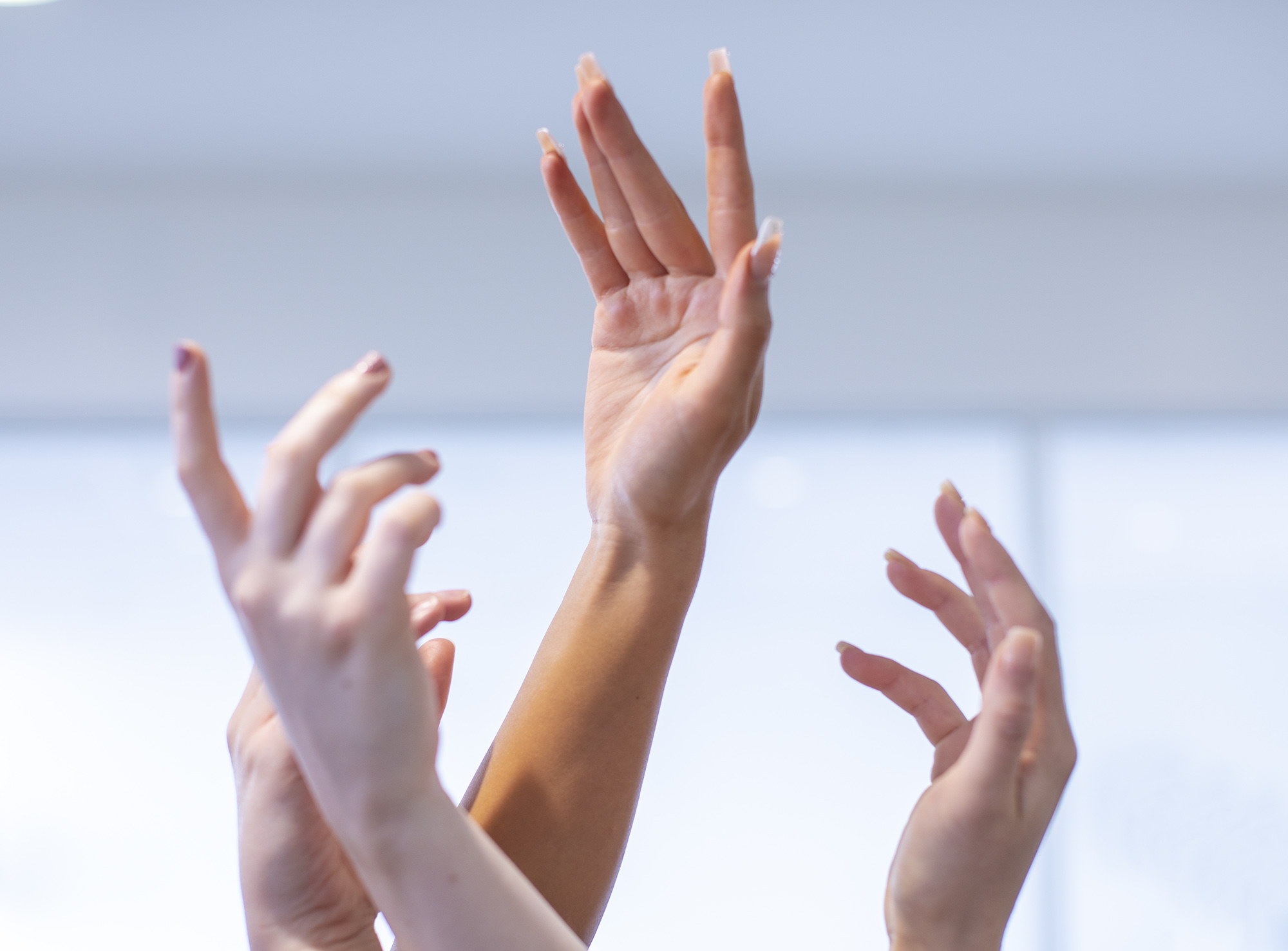 dance students hands