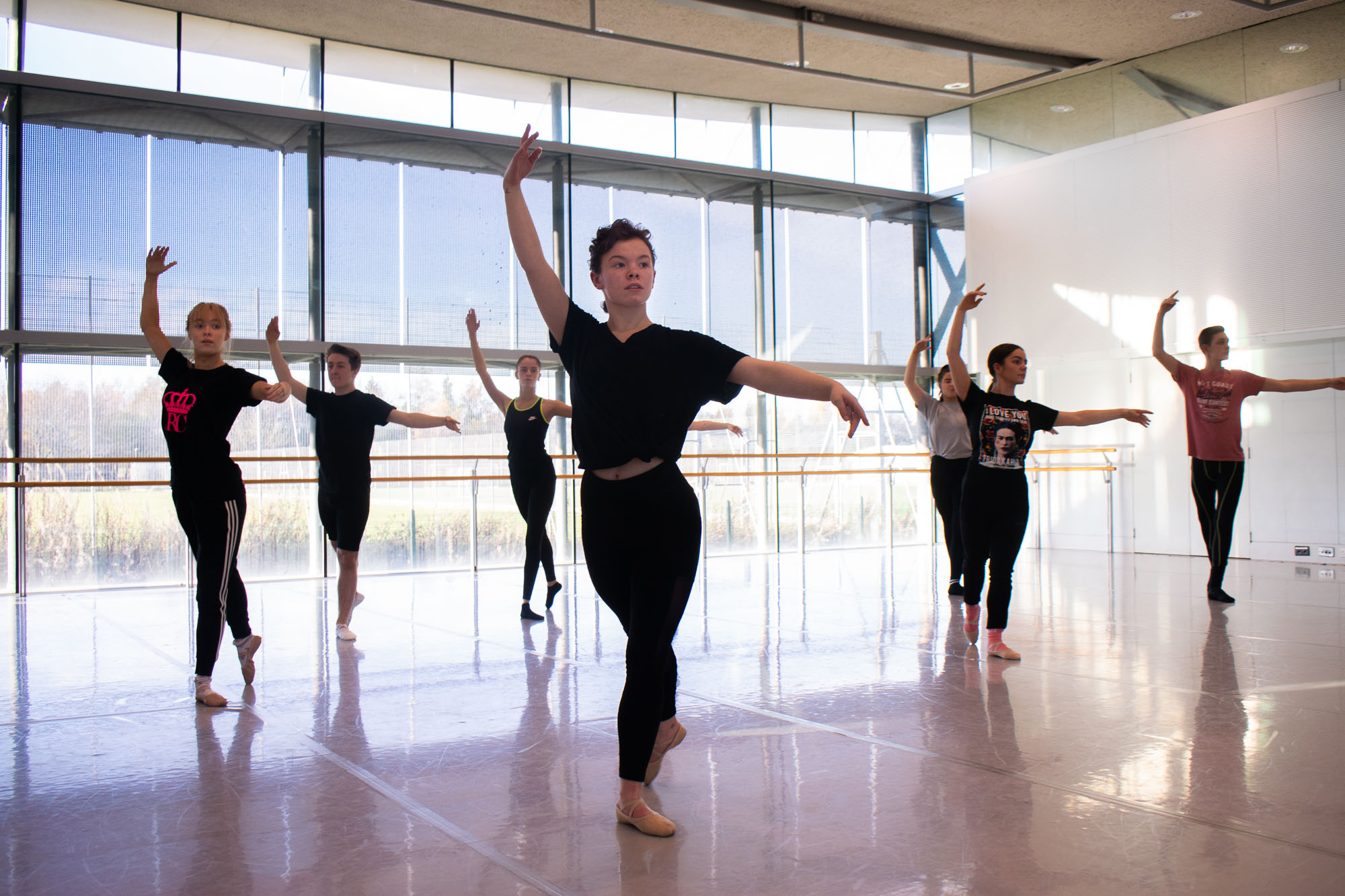 dance students in studio