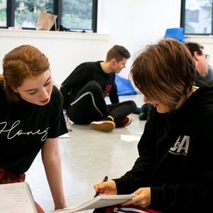 acting students in classroom