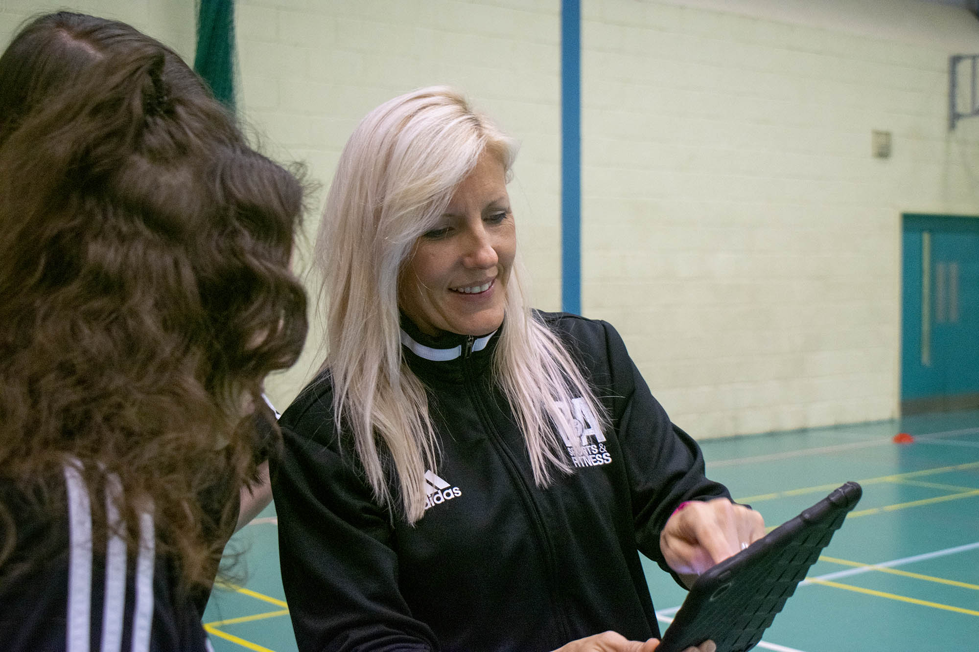 sports lecturer and student