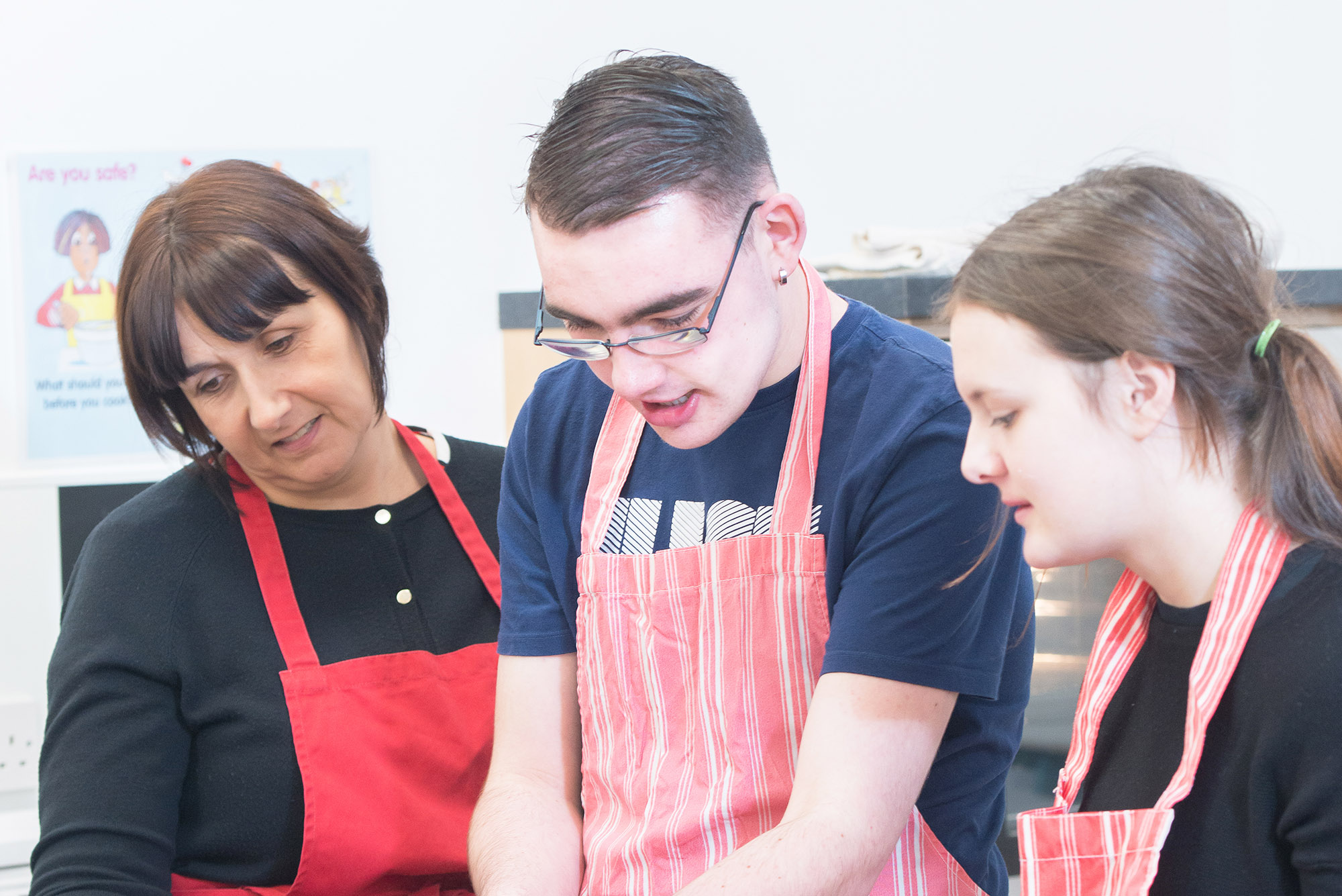 students in cookery class