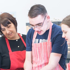 students in cookery class