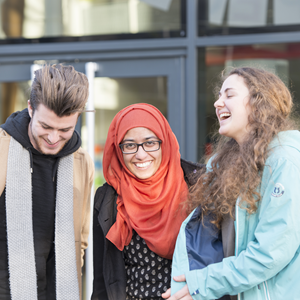 Happy students at Garden Campus