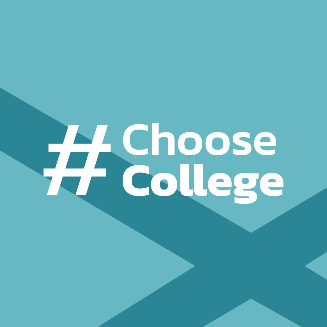 #ChooseCollege title graphic