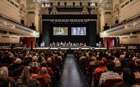 View of the stage in Caird Hall