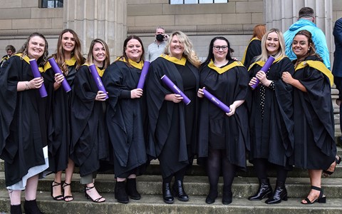 graduates outside Caird Hall
