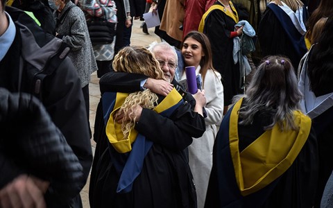 graduates and guests in City Square