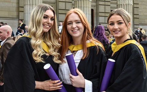 graduates outside Caird Hall