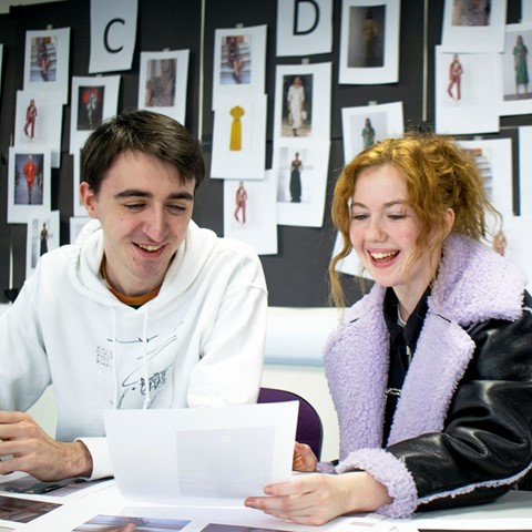 fashion students in classroom