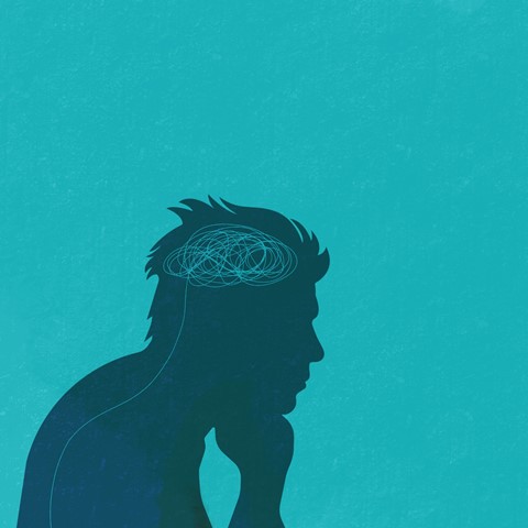 Graphic of man thinking