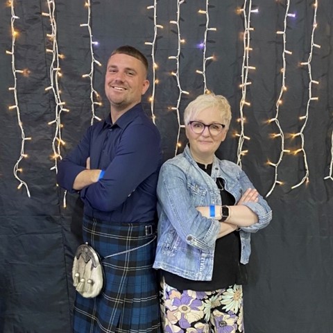 Cheryl McKenzie Barberring Student Winner posing with her model at the ATH National Competition