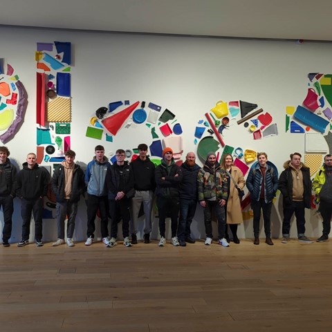 Building services students group photo at V&A Dundee