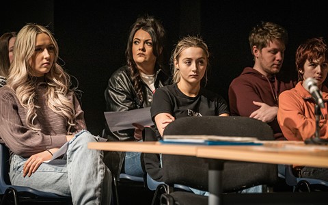 Dundee and Angus College mock trial court scene