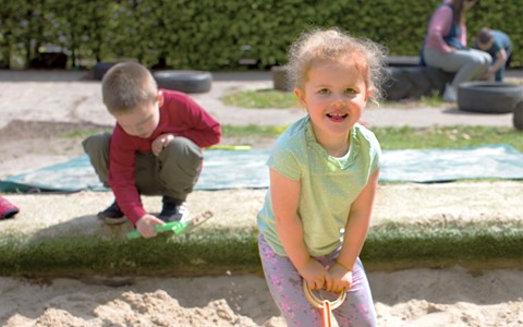 Helping Hands Nursery Child in Sandpit