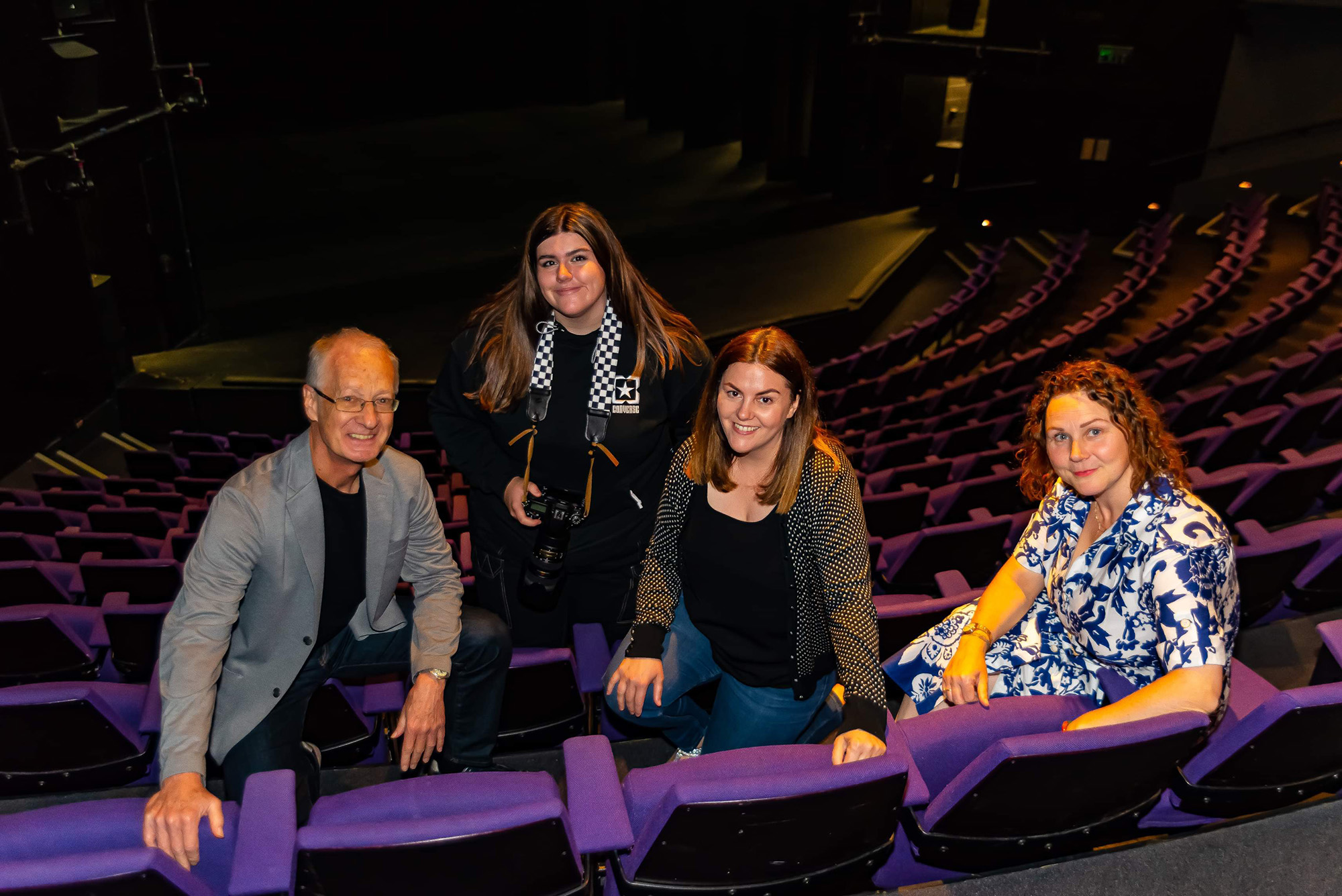 Photo of Executive Producer David Darling, Kaelyn Robertson, Producer Rebecca Connelly and Lee Lappin of Dundee and Angus College)