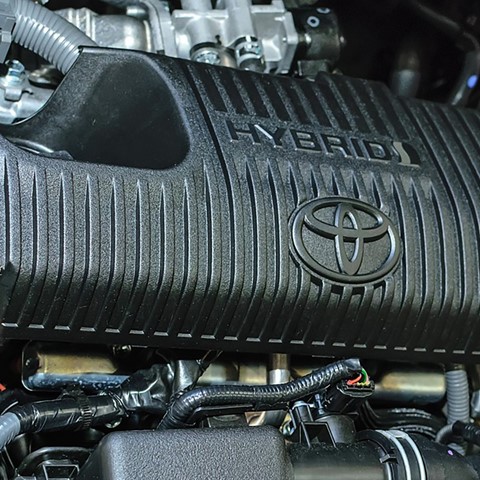 Inside of hybrid vehicle