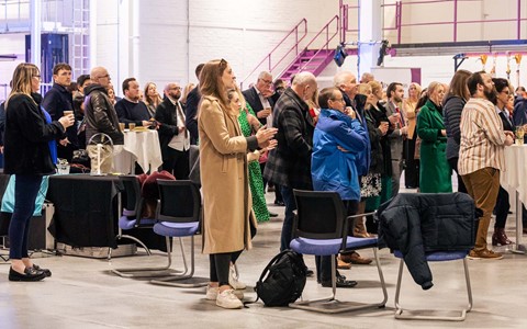 Audience listening to presentation at the Skills Academy launch