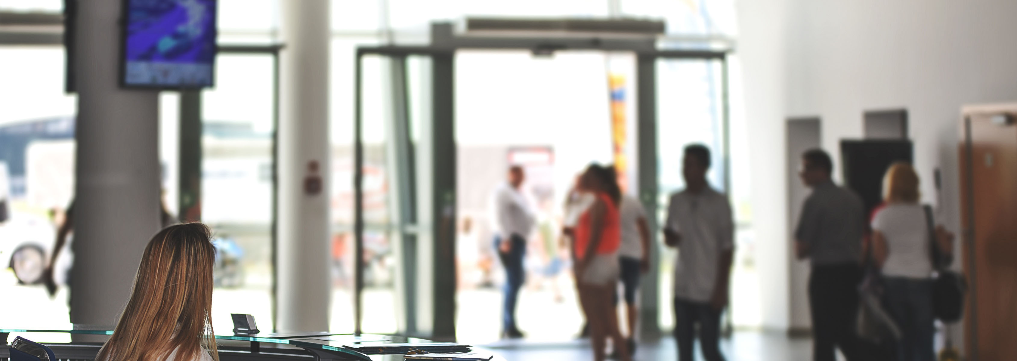 people in reception area