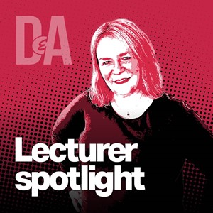 Lecturer spotlight graphic of Claire