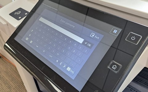 Electronic display of photocopier