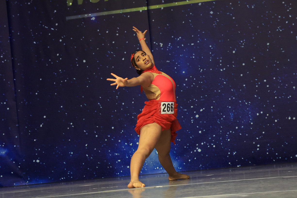 Student Aleeza dancing