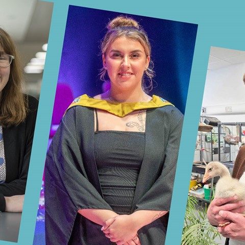 Choose College banner with smiling students