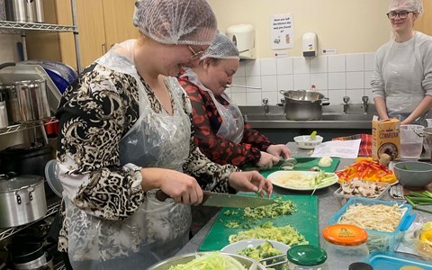 Community Kitchen making food on a budget