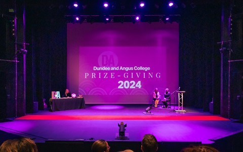 View of the stage for Prizegiving