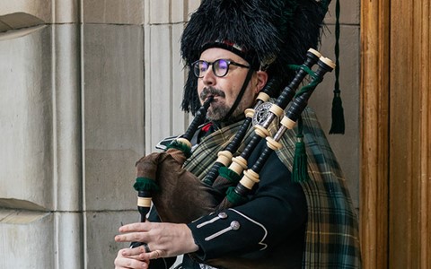 2024 graduation - piper outside Caird Hall
