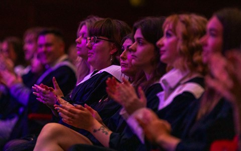 2024 graduation - students clapping