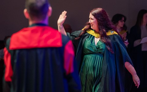 2024 graduation - student on stage