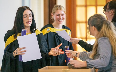 2024 graduation - students receiving certificates