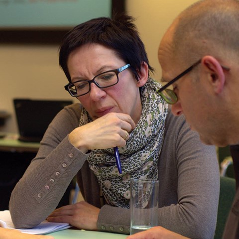 people in work meeting