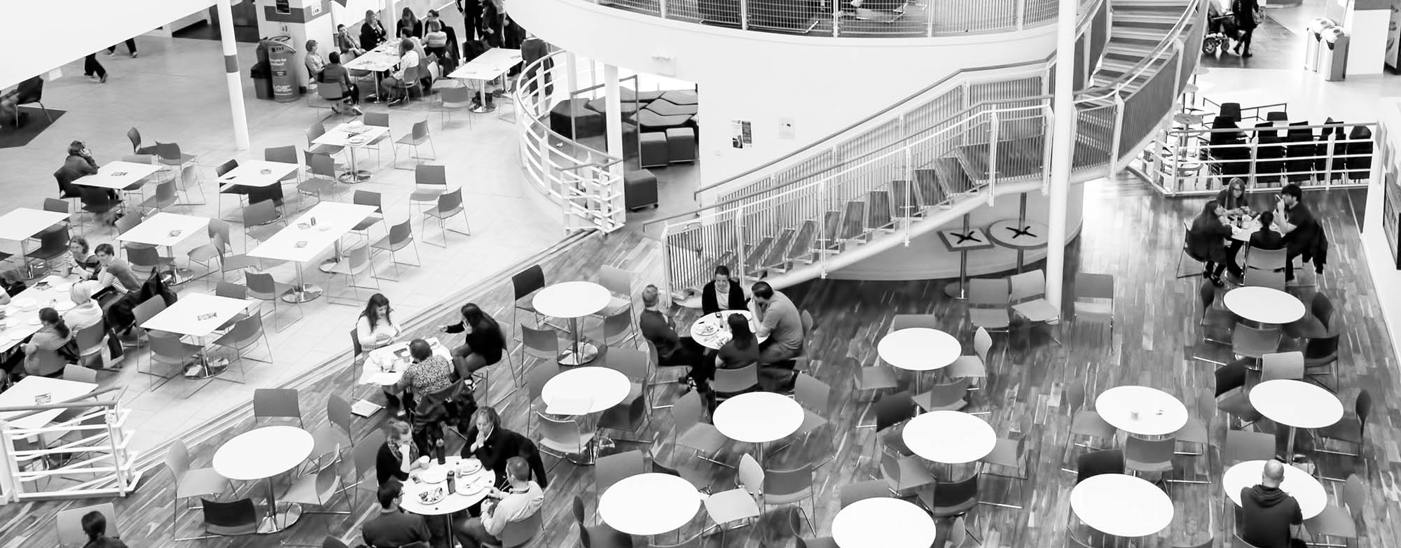 students in the Gardyne canteen