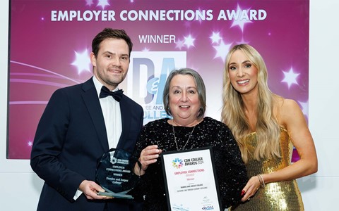 Dundee & Angus College winning Employer Connections Award