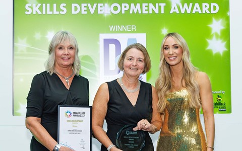 Dundee & Angus College winning the Skills Development Award at CDN Awards 2024