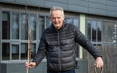 Grant Ritchie with tree