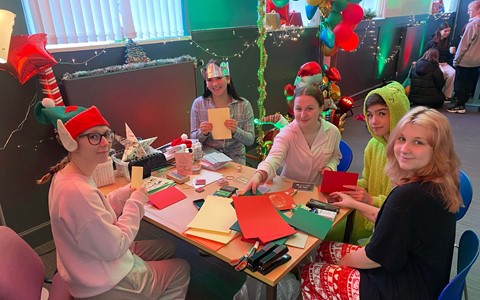 Students enjoying the Festive Frolic