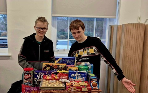 Students at their stall at the Festive Fayre at our Arbroath Campus