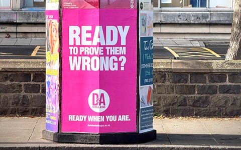 'Ready when you are' street advert in Dundee