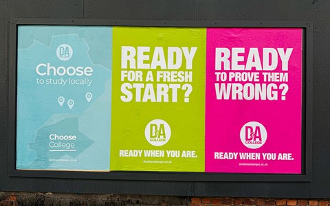 'Ready when you are' street advert in Dundee