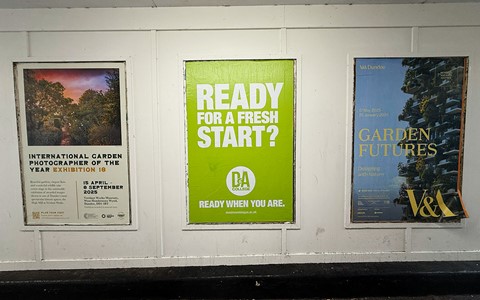 'Ready when you are' street advert in Dundee