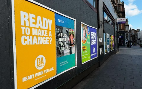 'Ready when you are' street advert in Dundee