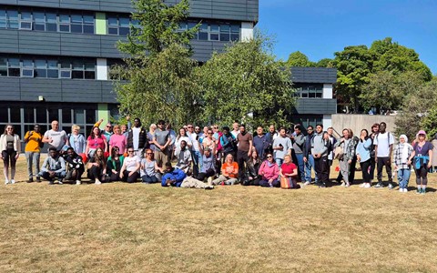 College of Sanctuary group outside Gardyne Campus